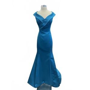 NEW JOHN PAUL ATAKER women's structured v neckline dress in petrol